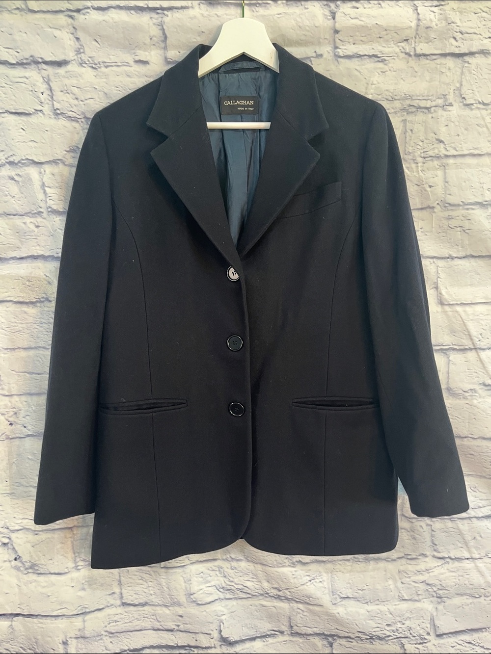 Vintage Callaghan Italian Designer Blazer 1980’s-1990’s Wool IT 42 US 6